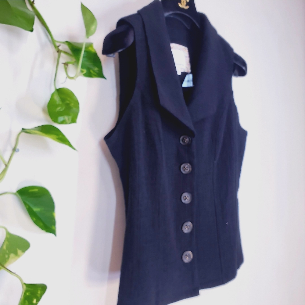 NWOT Ett:Twa x Anthro Eberhardt black vest top S - Picture 7 of 13